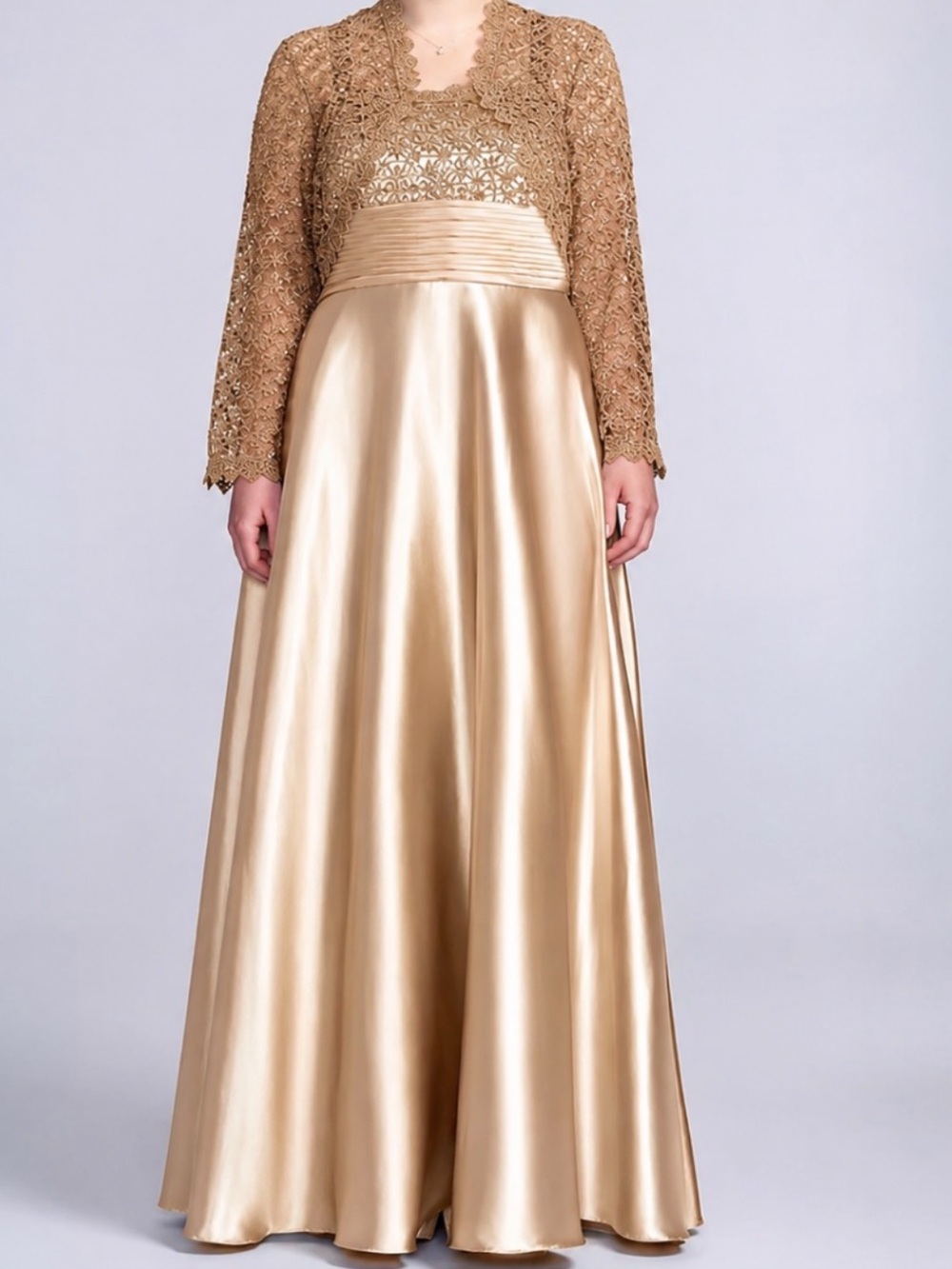 Satin Gown with Jacket